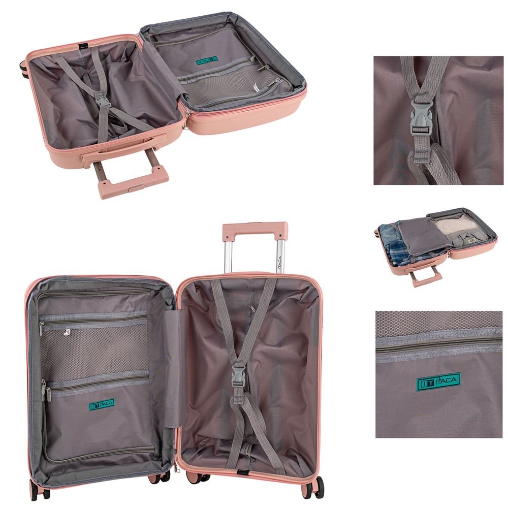 Maleta Cabina Loira Rosa 55x40x20 cm - Itaca