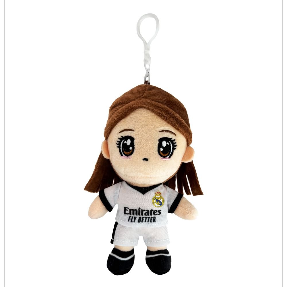 LLAVERO COLGANTE CHICA REAL MADRID 14 CM | GRUPO MOYA PELUCHES S,L | 1 UNIDAD | 8435776000176 Imagen principal del producto