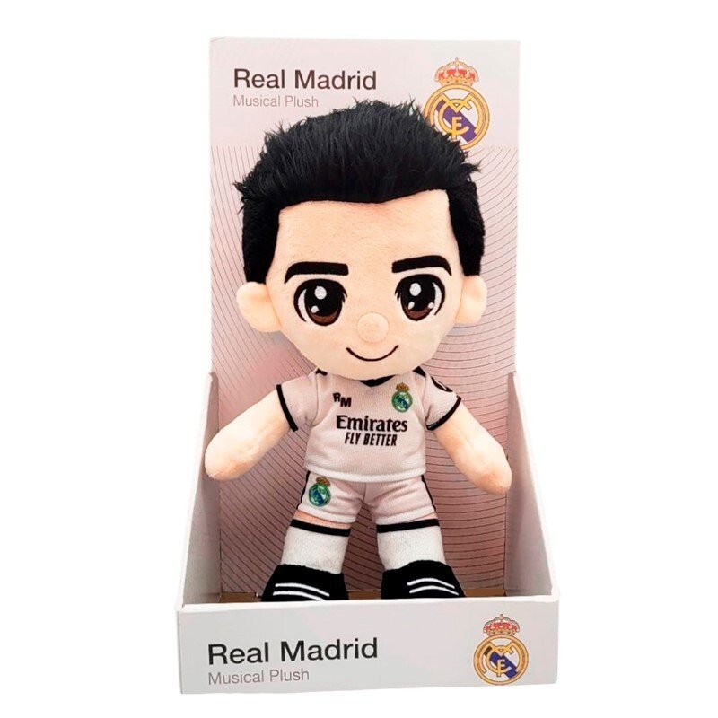 PELUCHE JUGADOR REAL MADRID MUSICAL 32 CM | GRUPO MOYA PELUCHES S,L | 1 UNIDAD | 8435776000374 Imagen principal del producto