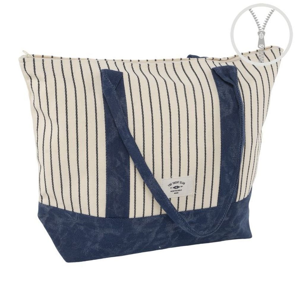 Bolso Cremallera Rayas Azul Marino DCasa