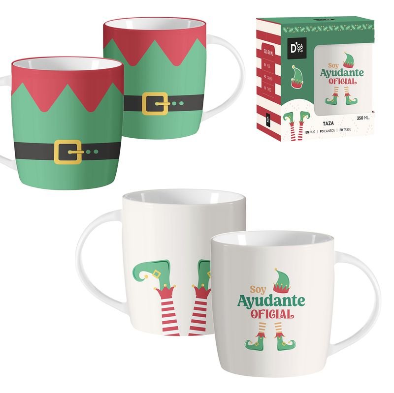 TAZA 350ML ELFO SURTIDAS | DCASA NAVIDAD | 1 UNIDAD | 8435794602703