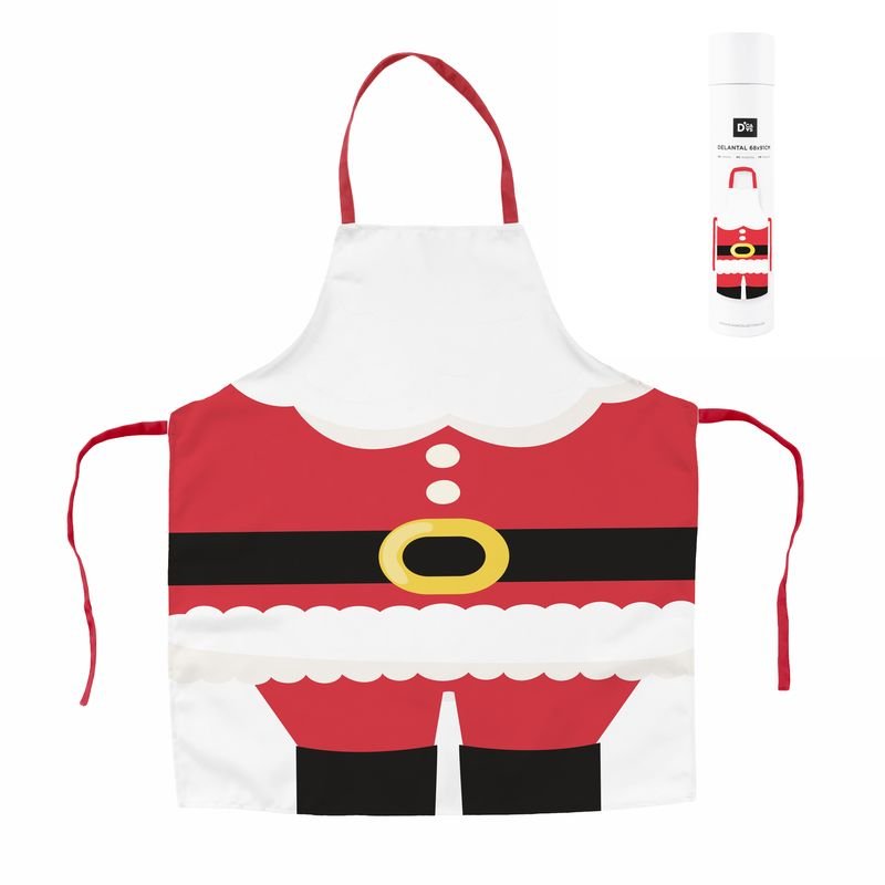 Delantal Papa Noel Marca DCASA Navidad para Manualidades y Regalos