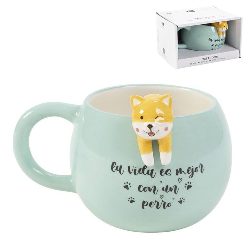Taza 400ml Figura Perro DCASA
