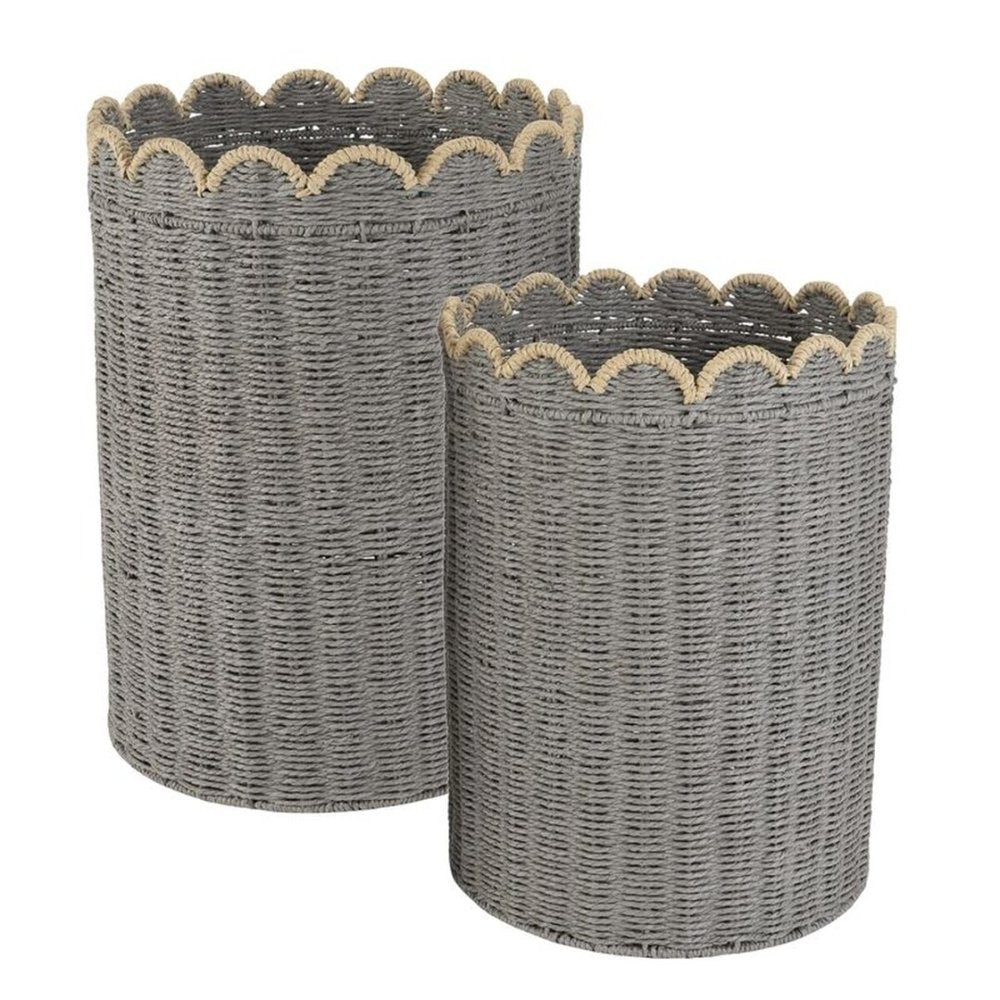 Set de 2 Cestos Pongotodo Bicolor Gris DCASA Imagen principal del producto