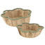 Juego de 2 Cestas Bicolor Verde 28 x 28 x 8 cm Marca DCASA