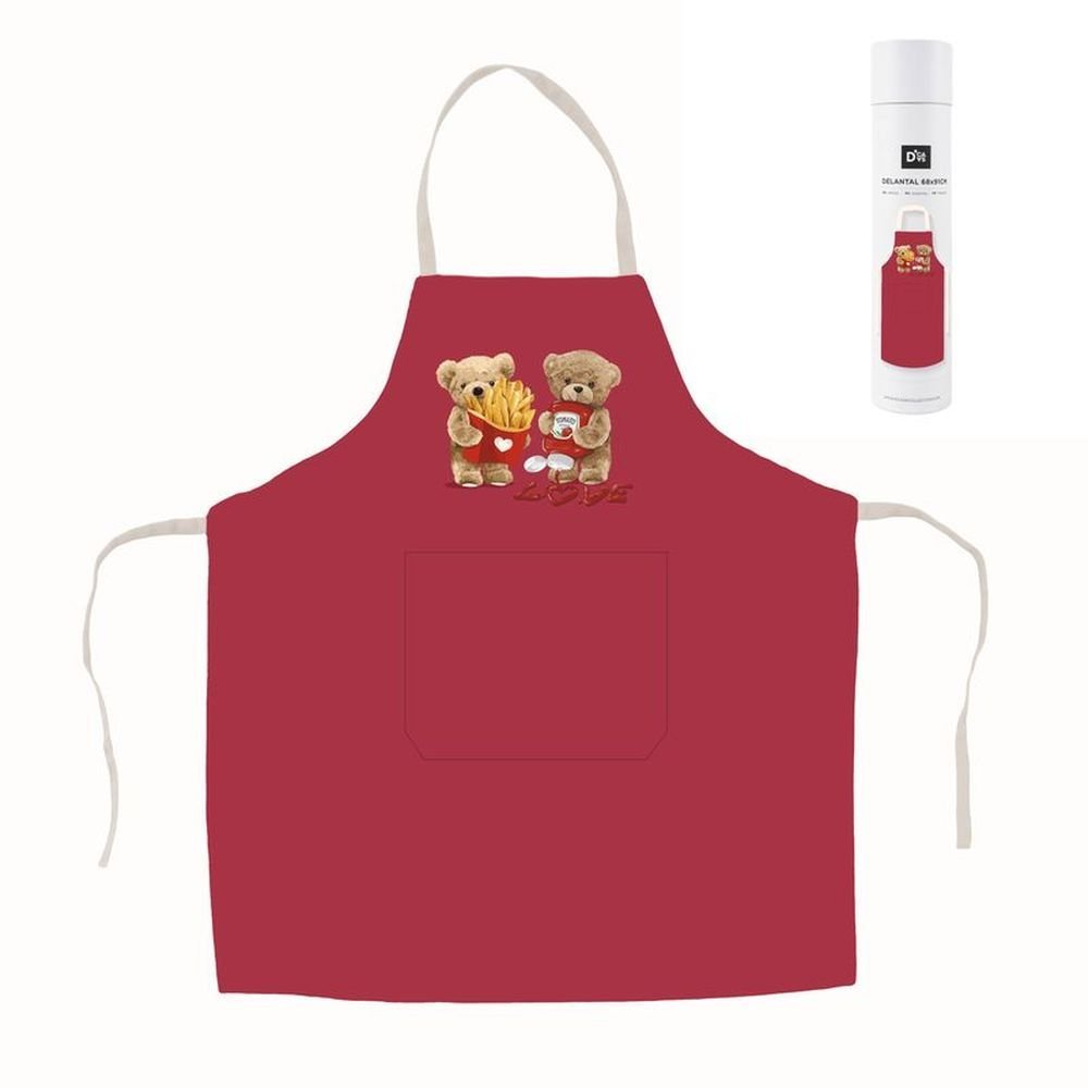 Delantal Ositos Amor Marca DCASA para Manualidades y Cocina Imagen principal del producto