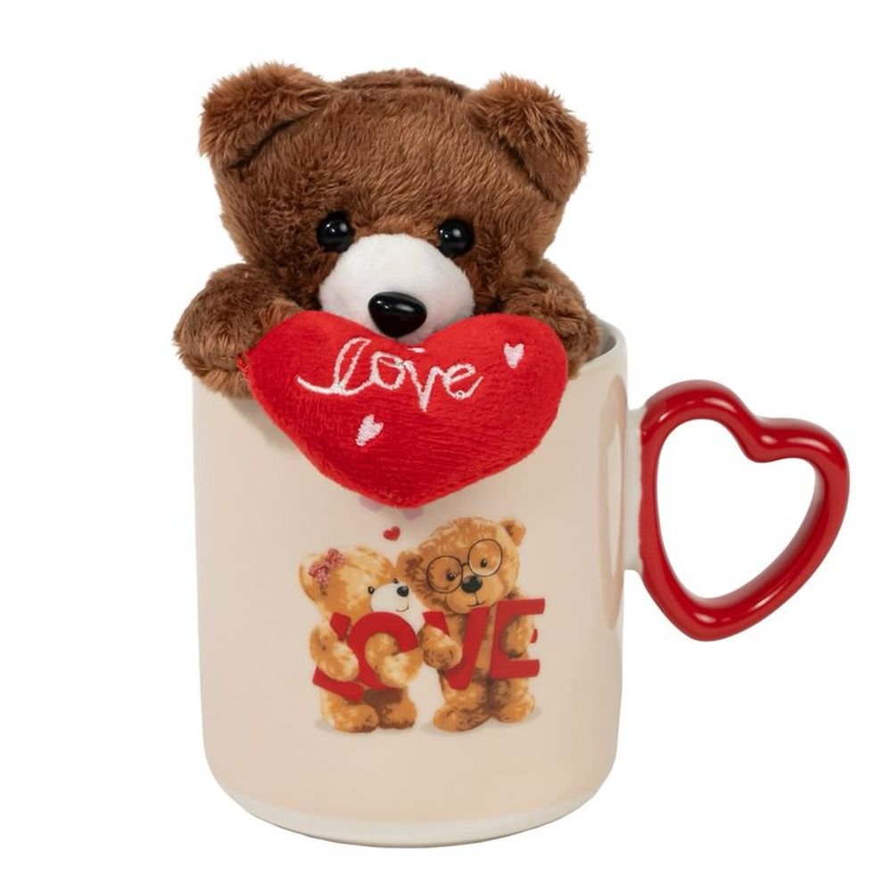 Taza Ositos 348ml con Peluche Amor