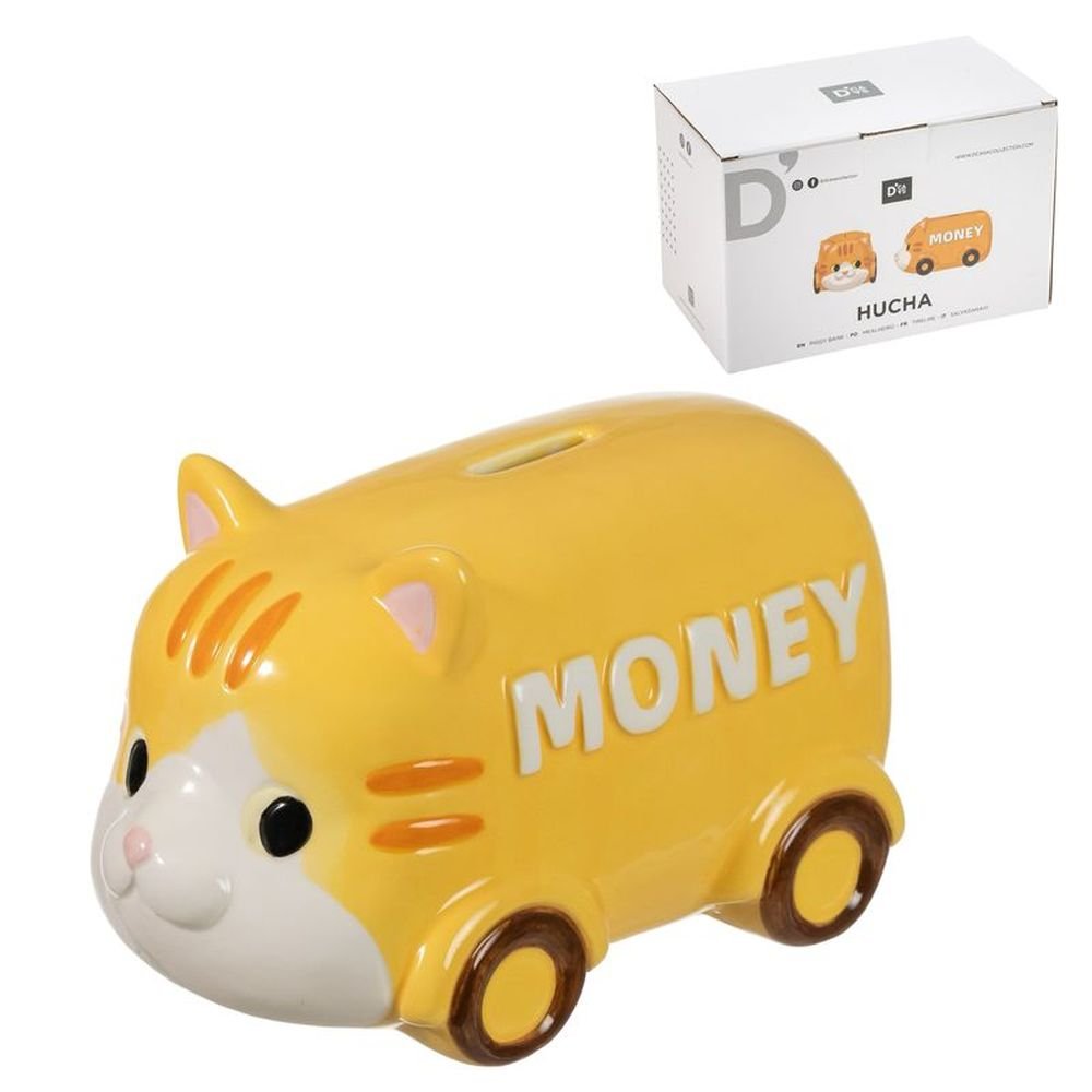 Hucha Furgoneta Gato Marca DCASA Imagen principal del producto
