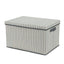 Caja Plegable Grande Rayas Gris DCASA