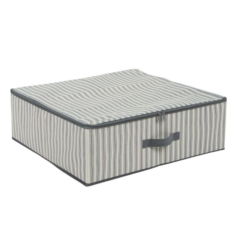 Funda Guarda Ropa Rayas Gris DCASA 55 x 51 x 18 cm