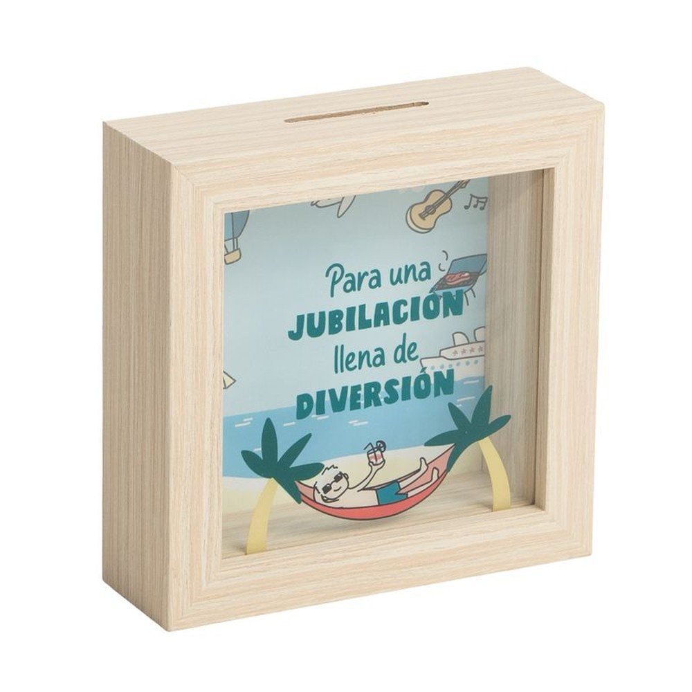 Hucha de madera jubilación Dcasa