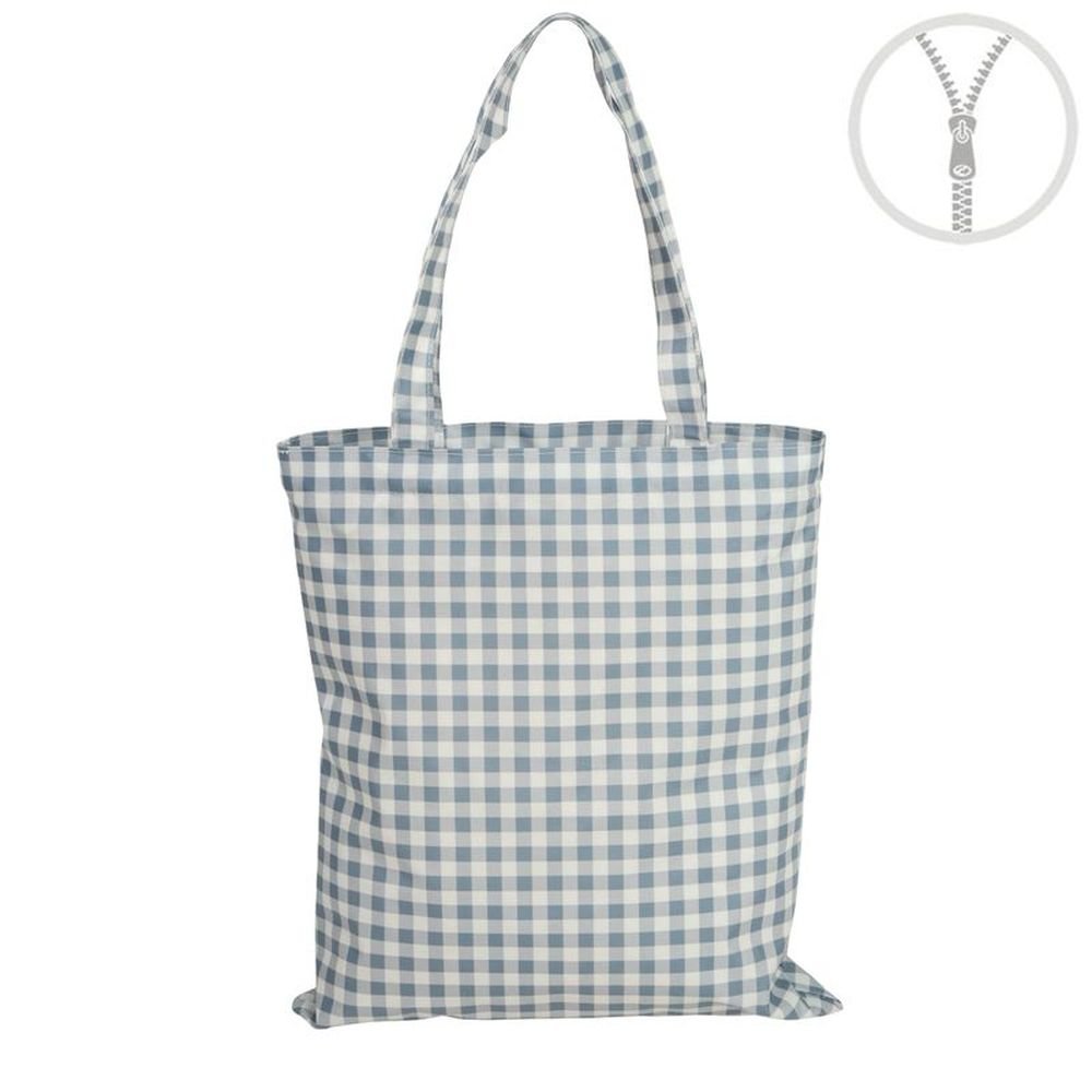 Bolsa con Cremallera Waterproof Vichy Azul DCASA Imagen principal del producto
