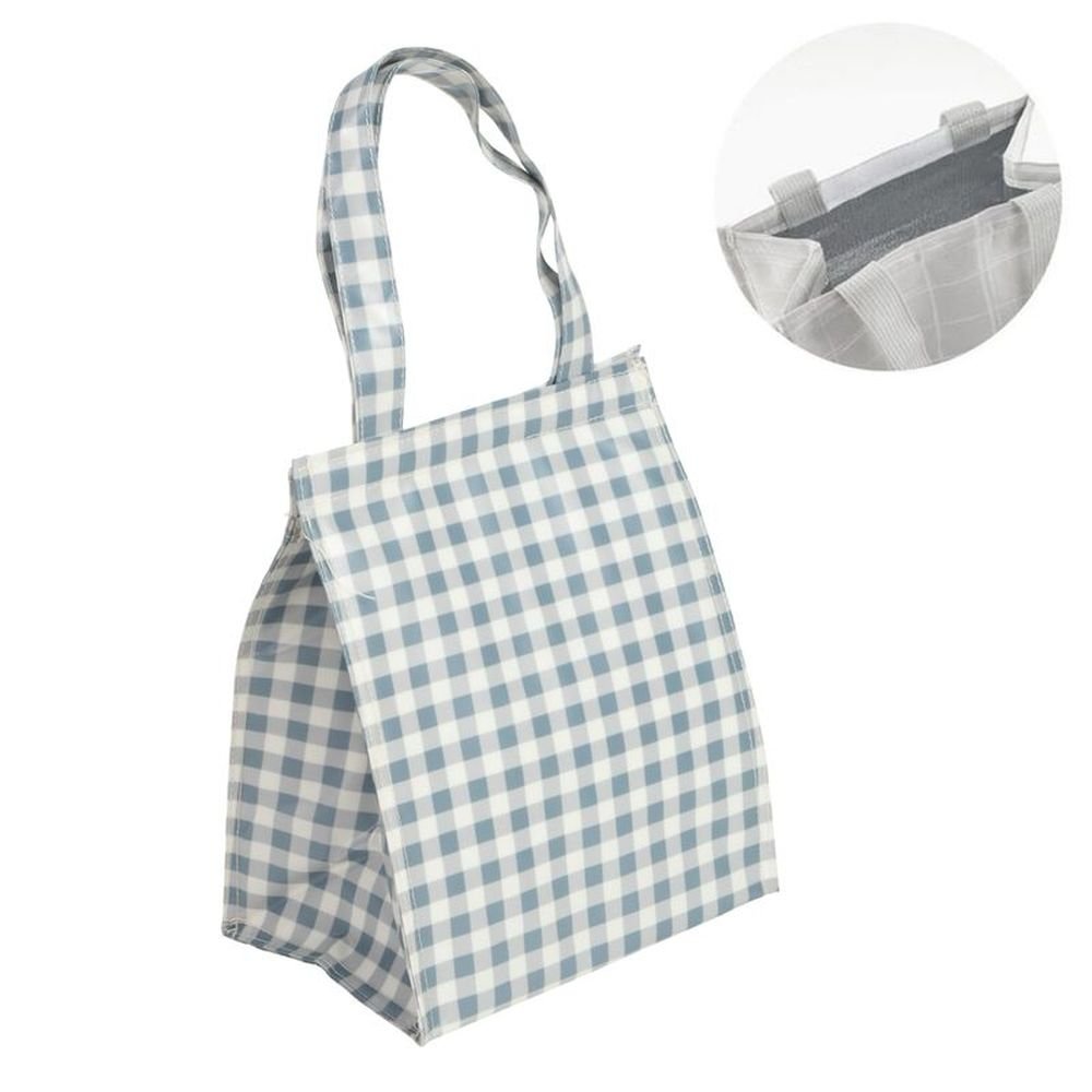 Bolsa Isotérmica Porta Alimentos Vichy Azul DCASA Imagen principal del producto