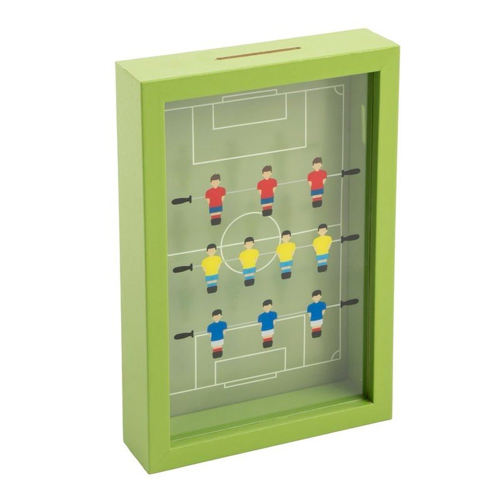 Hucha de madera fútbolín DCASA
