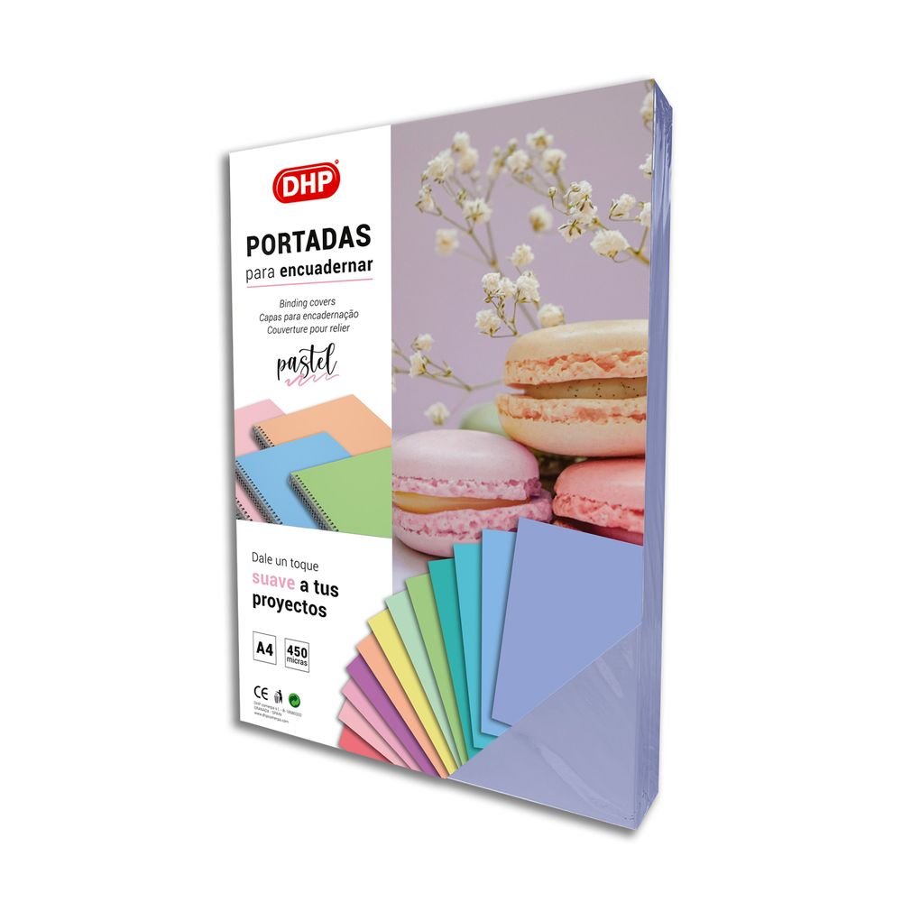 Portada Polipropileno 450 Micras A4 53 Azul Iris Pastel Pack 2 DHP Comerpa SLU Imagen principal del producto