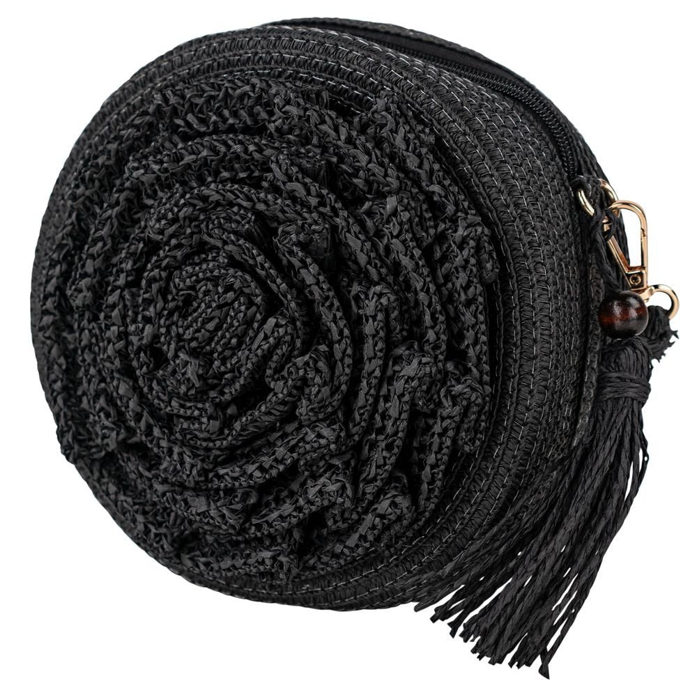 Bolso bandolera redondo rafia Borah Lois negro marca Arsamart Enterprise Imagen principal del producto