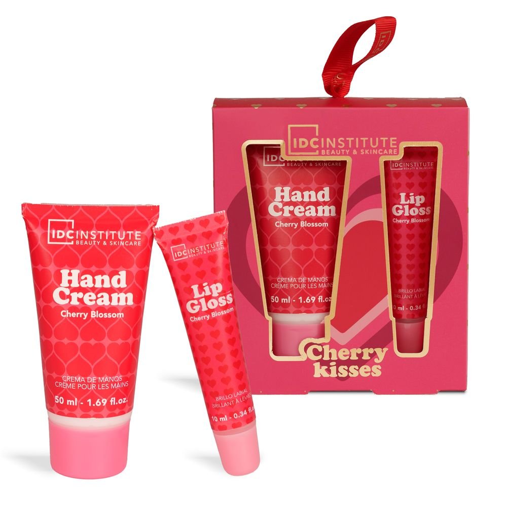 Set Esencial Diario Cherry Kisses Crema de Manos y Brillo IDC Regalo