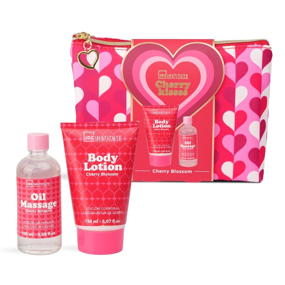 Neceser loción corporal y aceite de masaje Cherry Kisses
