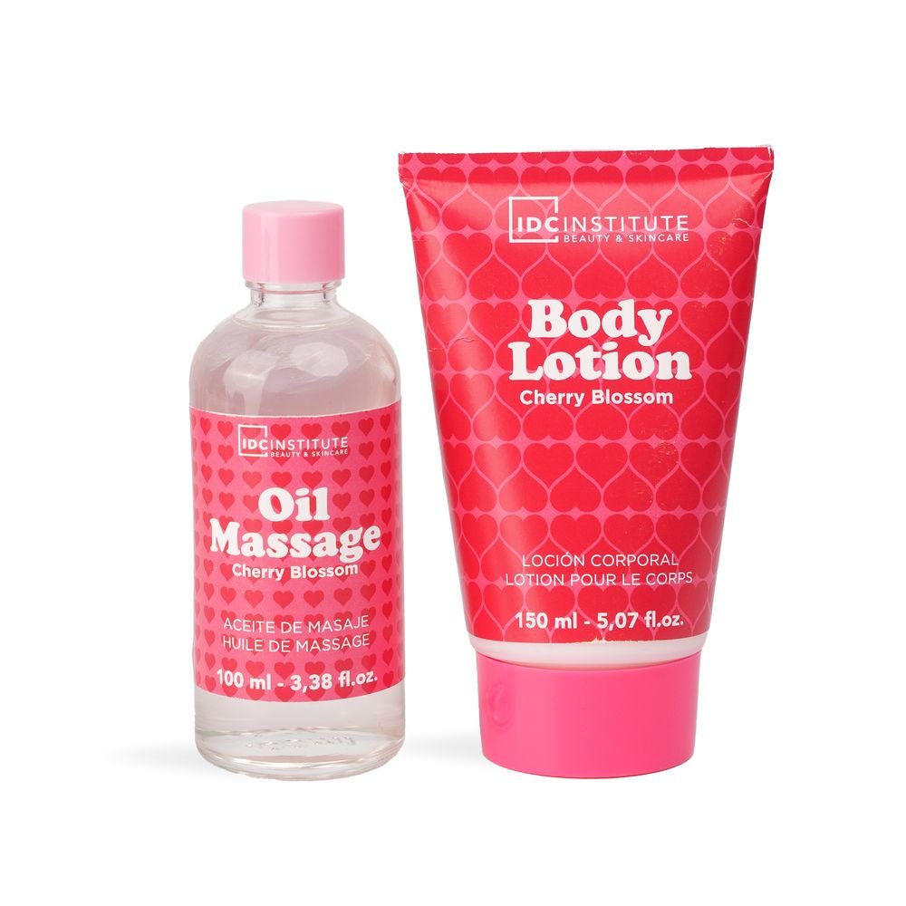 Neceser loción corporal y aceite de masaje Cherry Kisses