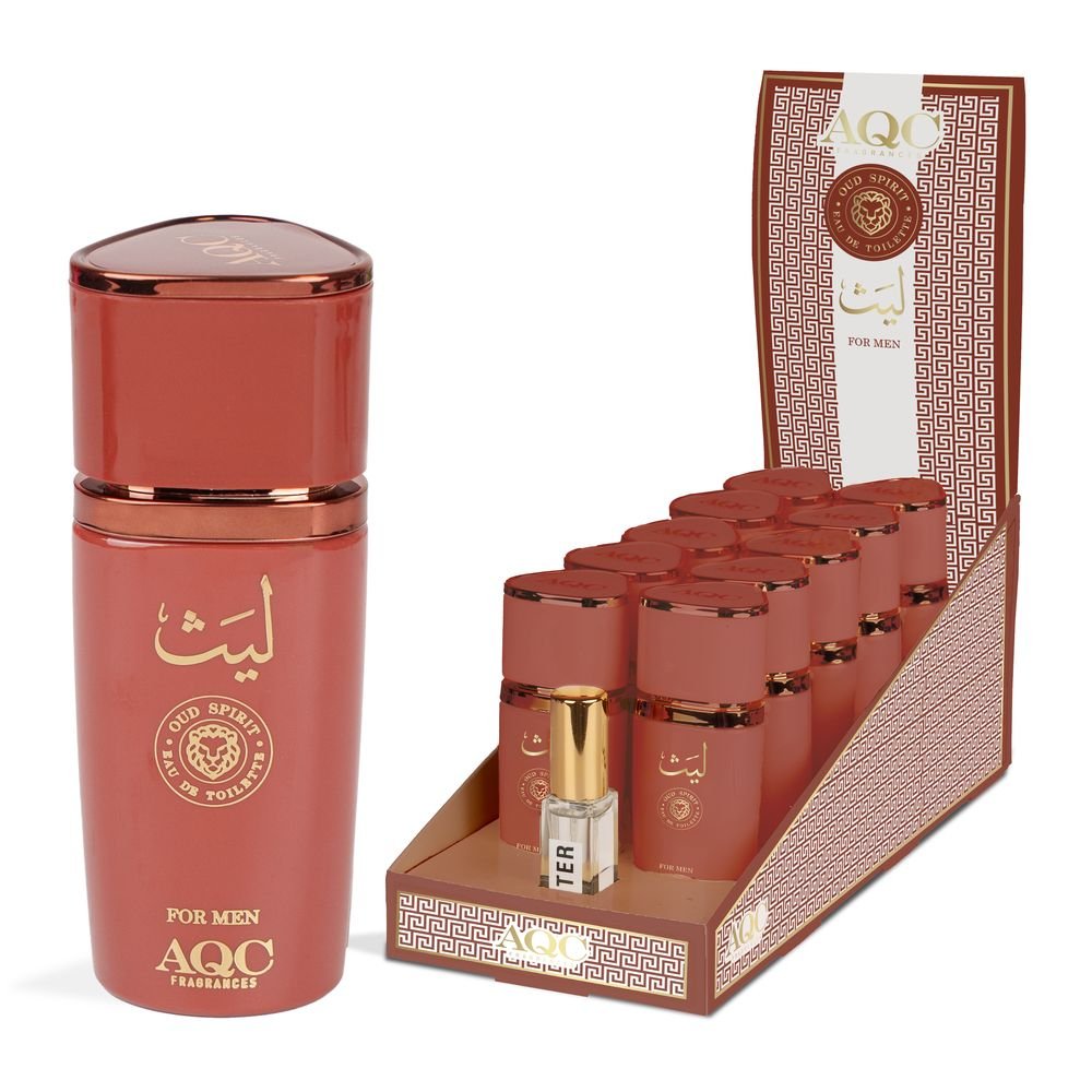 Expositor 10 Fragancia Arabe Laith Borboun Oud 60 ml Hombre AQC Fragrances