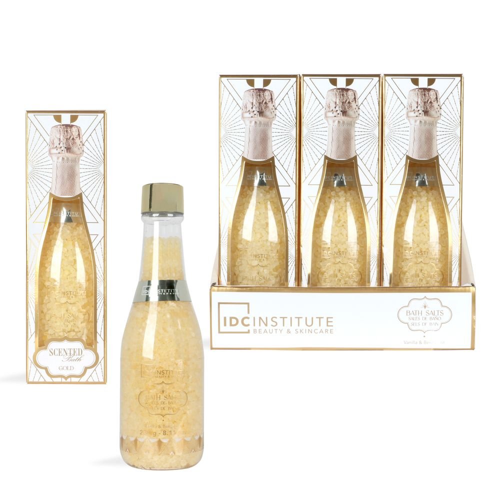 Set Sales de Baño Botellas de Champán Gold IDC Regalo