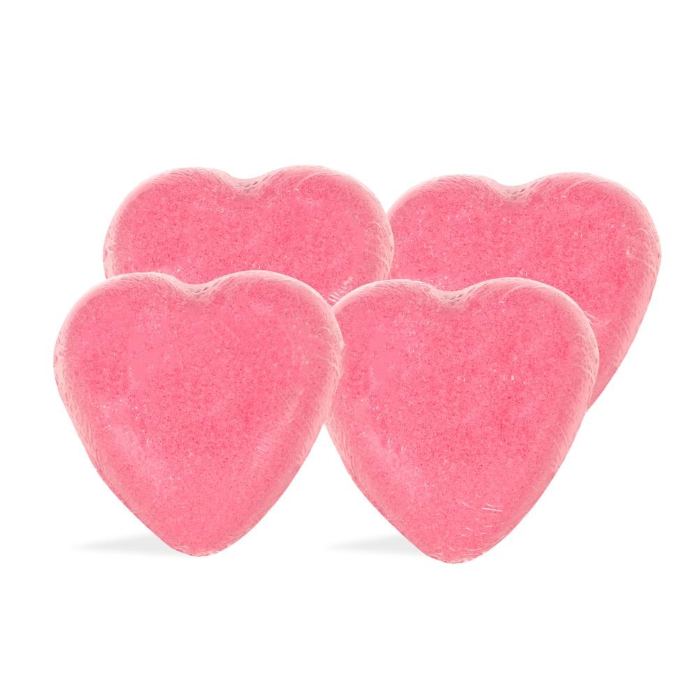 Bombas baño efervescentes rose corazones, pack 6 uds