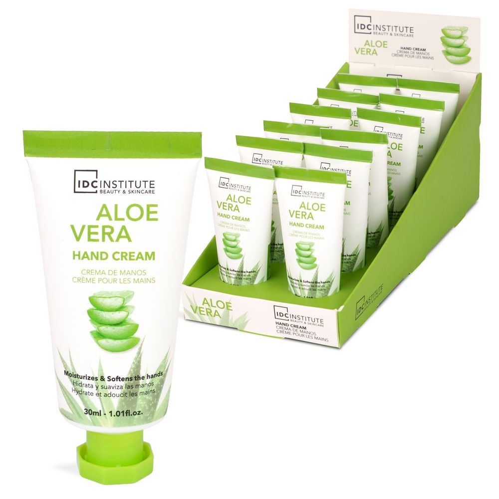 Expositor 12 Crema de Manos Aloe Vera 30 ml IDC Normal
