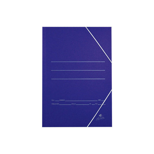 CARPETA FOLIO GOMAS SOLAPAS CARTON AZUL | 20 UNIDADES | (MANIPULADOS MARIOLA S,L,)