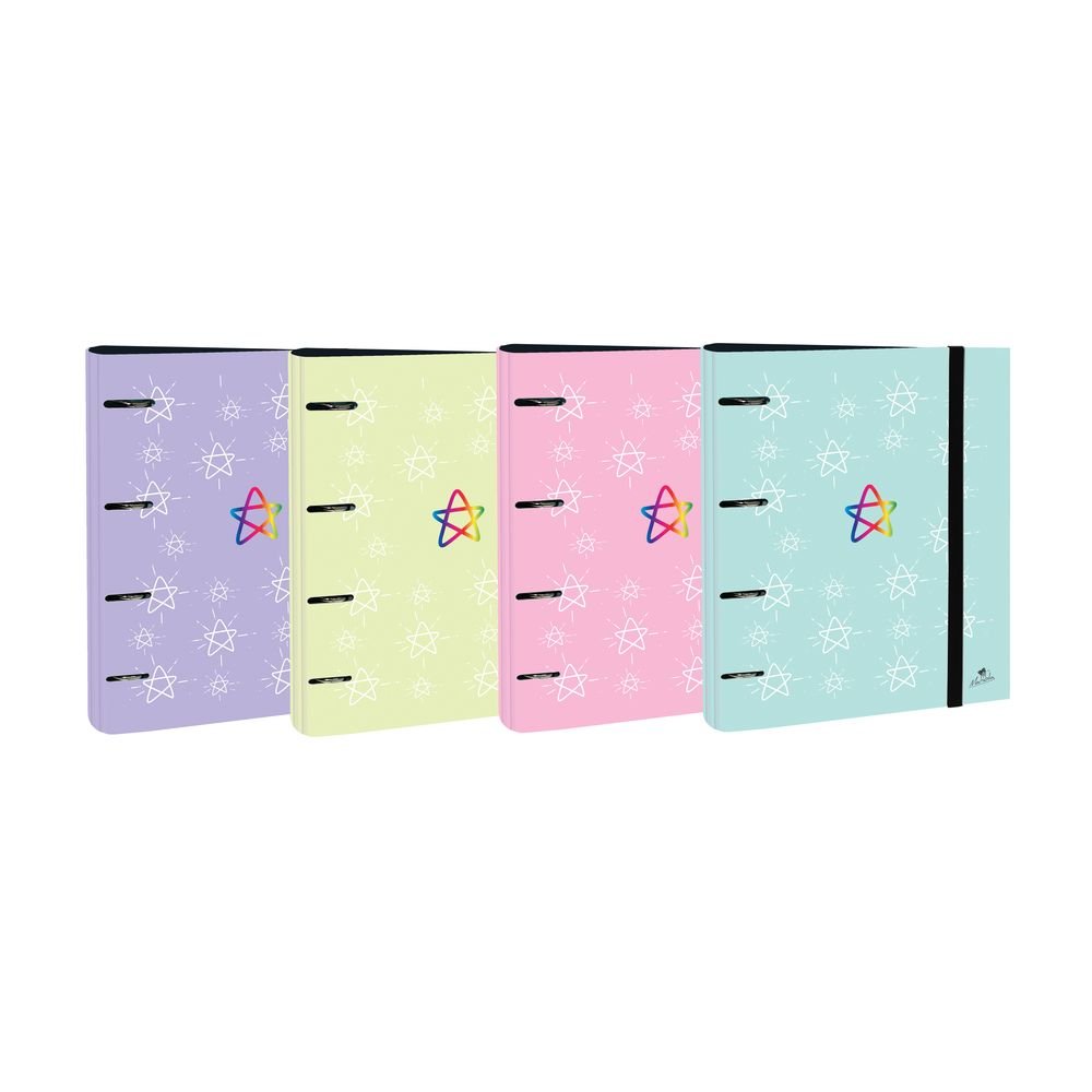 Carpeta Polyfoam 4 Anillas 40mm Mixta Pastel Estrella Manipulados Mariola