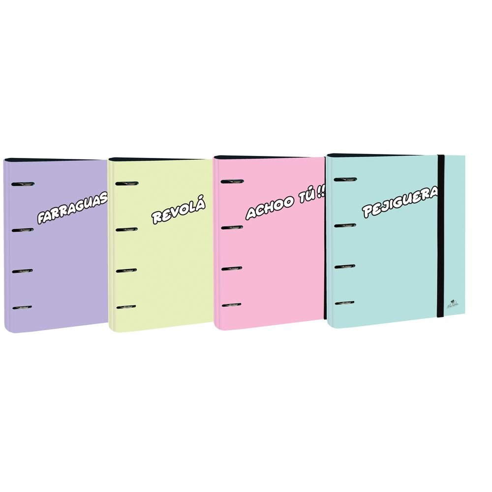 Carpeta Polyfoam 4 Anillas 40 mm Mixta Pastel Word Extre Manipulados Mariola