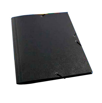 CARPETA Fº GOMAS SOLAPA BRILLO CARTON PLASTIFICADO NEGRO | 20 UNIDADES | (MANIPULADOS MARIOLA S,L,)