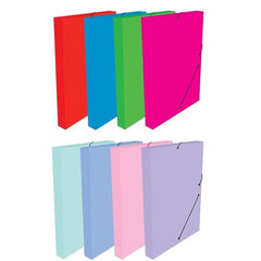CAJA PROYECTOS LOMO 5CM 8 COLORES PASTELES SURTIDOS | 1 UNIDADES | (MANIPULADOS MARIOLA S,L,)