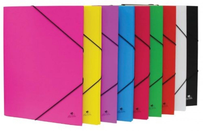 Carpeta Fº Gomas y Solapas Carton Forrado Color Amarillo