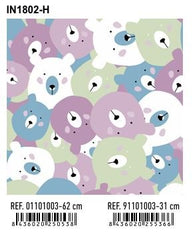 PAPEL REGALO BOBINA INFANTIL 62CM OSOS IN1802-H | ANDINA | 1 UNIDAD | 8436020250538