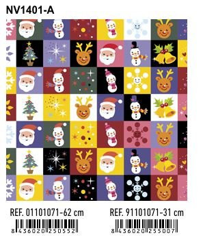 PAPEL REGALO BOBINA 62CM NAVIDAD PAPA NOEL V1401-A | ANDINA NAVIDAD | 1 UNIDAD | 8436020250552 Imagen principal del producto