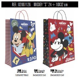 BOLSA REGALO PAPEL MICKEY DISNEY ASA RETORCIDA SURTIDAS | ANDINA | 1 UNIDAD | 8436020251245 Imagen principal del producto