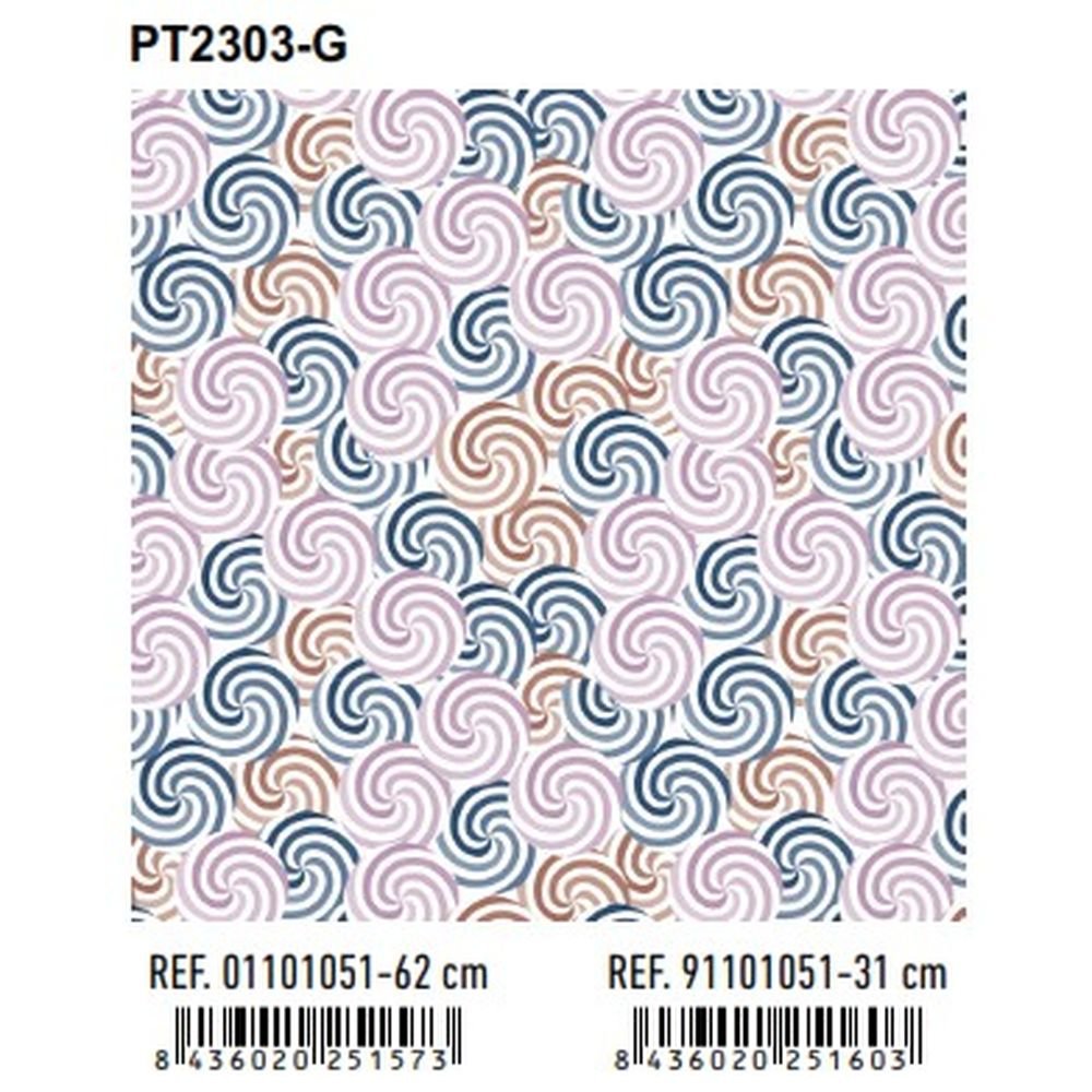 Papel regalo bobina 62 cm todo el año Espirales oscuro ANDINA Imagen principal del producto