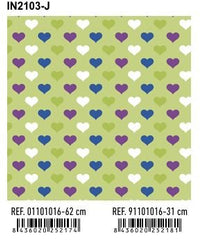 PAPEL REGALO BOBINA 62CM CORAZONES IN2103-J | ANDINA | 1 UNIDAD | 8436020252174