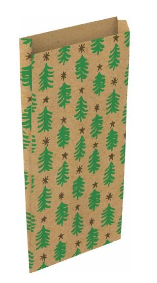 SOBRE FUELLE KRAFT M 20+6X35 DISEÑO ARBOL 25 UNIDADES | 250 UNIDADES | (ANDINA NAVIDAD)