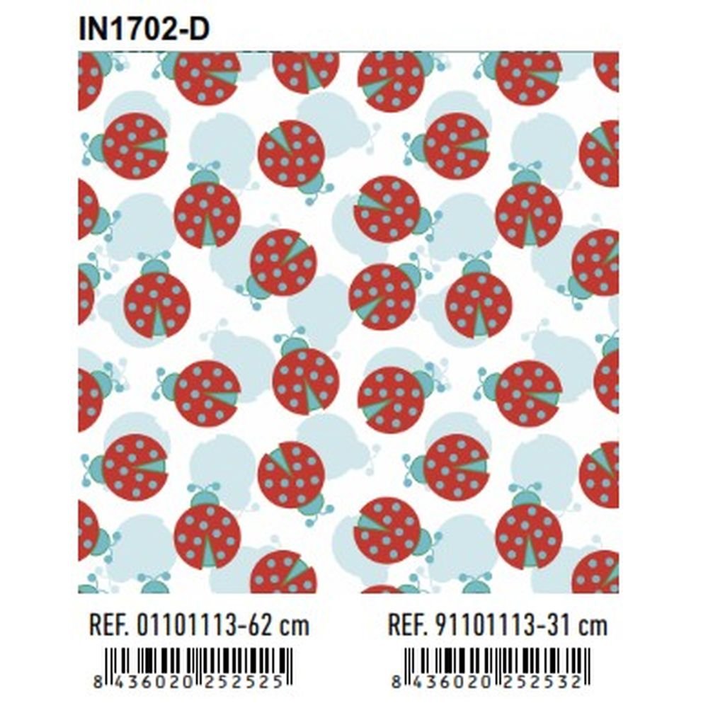 Papel regalo bobina infantil Mariquita 31 cm Andina Imagen principal del producto