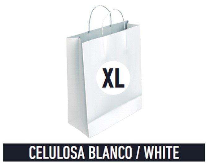 BOLSA CELULOSA BLANCO XL 40X18X46 | ANDINA | ENVASE 200 UDS. UNIDAD | 8436020252815 Imagen principal del producto