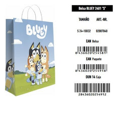 BOLSA REGALO INFANTIL DISNEY BLUEY 90G ASAS PAPEL RETORCIDO | ANDINA | 1 UNIDAD | 8436020254918