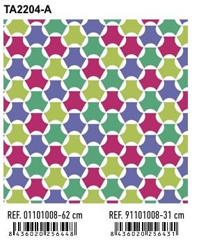 PAPEL REGALO BOBINA 31CM PATRON GEOMETRICO TA2204-A | ANDINA | 1 UNIDAD | 8436020256431