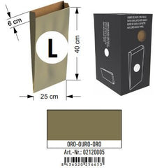 SOBRE KRAFT L 25+6X40 ORO CAJA 250 UNIDADES GRANEL | 250 UNIDADES | (ANDINA)
