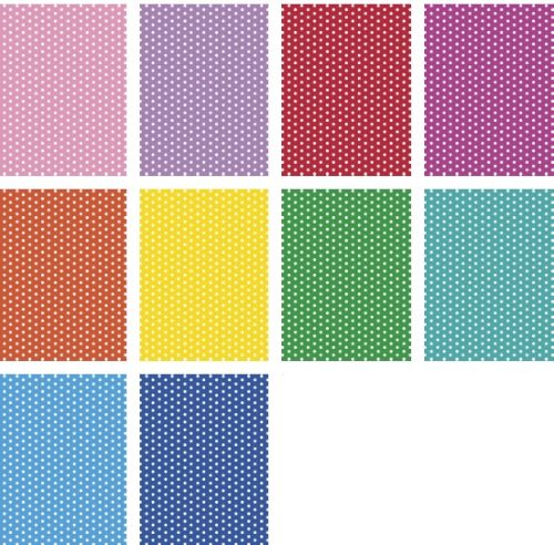 EXP 50 ROLLOS PAPEL DE REGALO LUNARES/POLKA DOTS 70X200CM