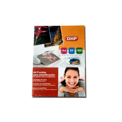 FUNDA PLASTIFICAR A4 DHP 80 MICRAS 216X303MM C/100 BRILLO | 100 UNIDADES | (DHP COMERPA SLU)
