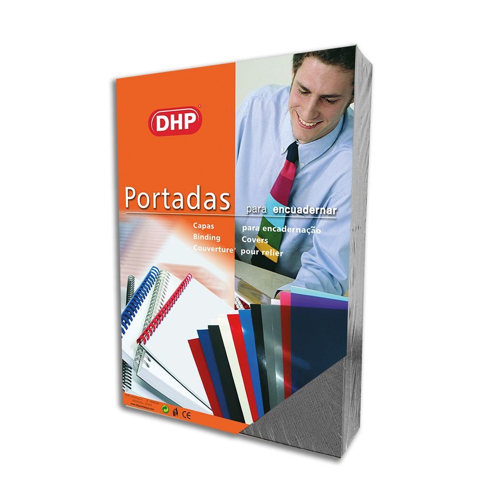 PORTADA GOFRADA PIEL Nº 8 1000 GR A4 3 GRIS P/50 | 50 UNIDADES | (DHP COMERPA SLU) Imagen principal del producto