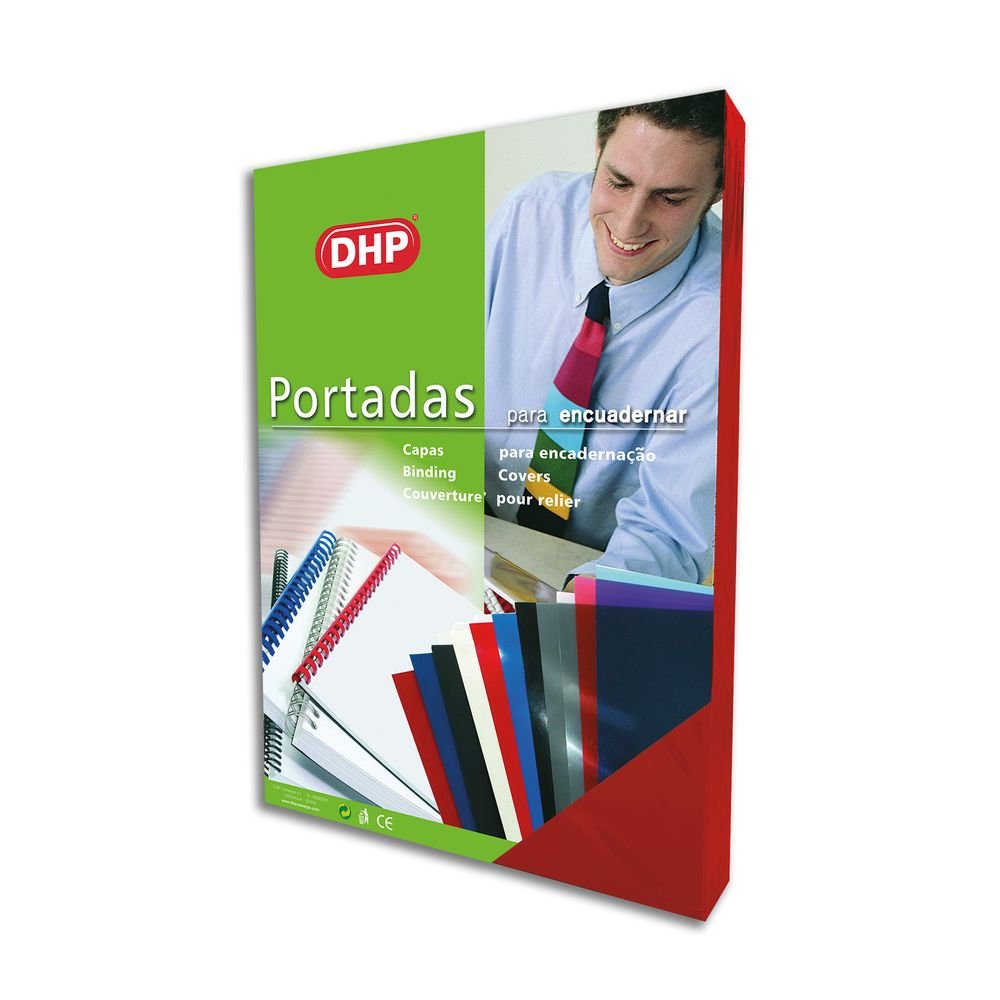 Portada PVC 180 Micras Opaca A4 18 Rojo P/100 Marca DHP Imagen principal del producto