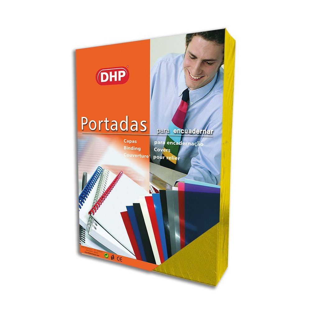 PORTADA GOFRADA PIEL Nº 8 1000 GR A4 28 AMARILLO FLUOR P/50 | 50 UNIDADES | (DHP COMERPA SLU) Imagen principal del producto