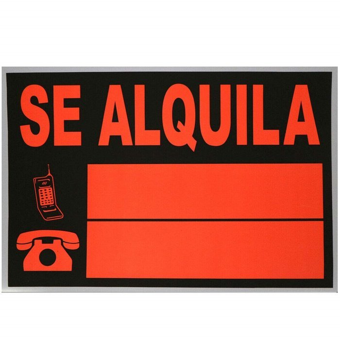 Cartel Se Alquila 40x60 cm PILALIP Papelería Oficina Placas y Carteles